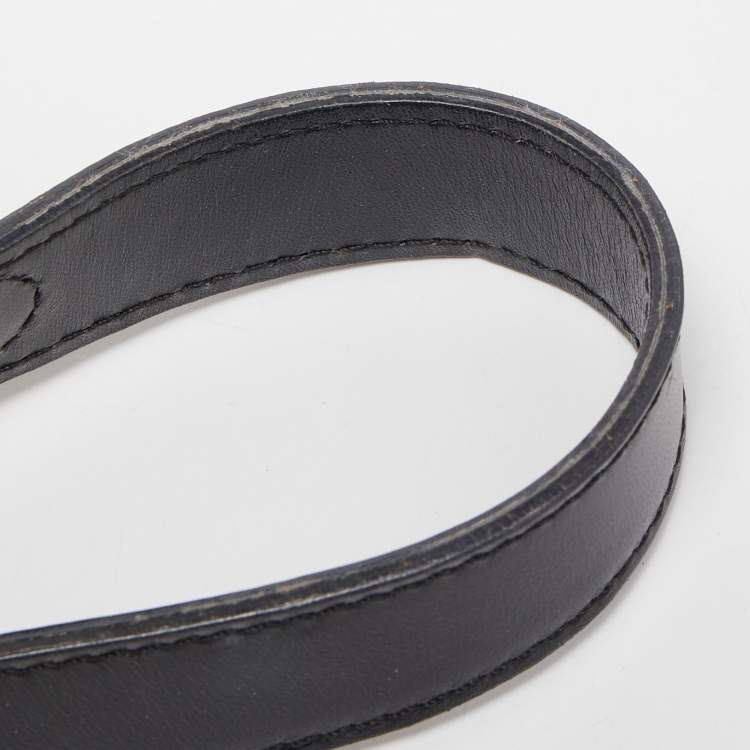 Pre Owned Dior Black Oblique Canvas  and Leather Saddle Bag