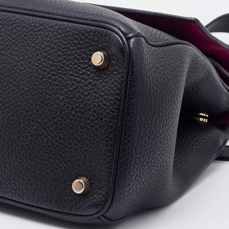 Pre Owned Dior Black Leather Small Be Dior Flap Top Handle Bag