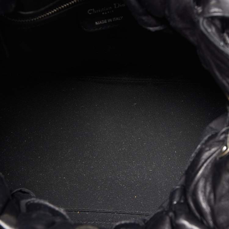 Pre Owned Dior Black Cannage Leather Le Trente Hobo