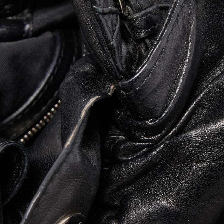 Pre Owned Dior Black Cannage Leather Le Trente Hobo