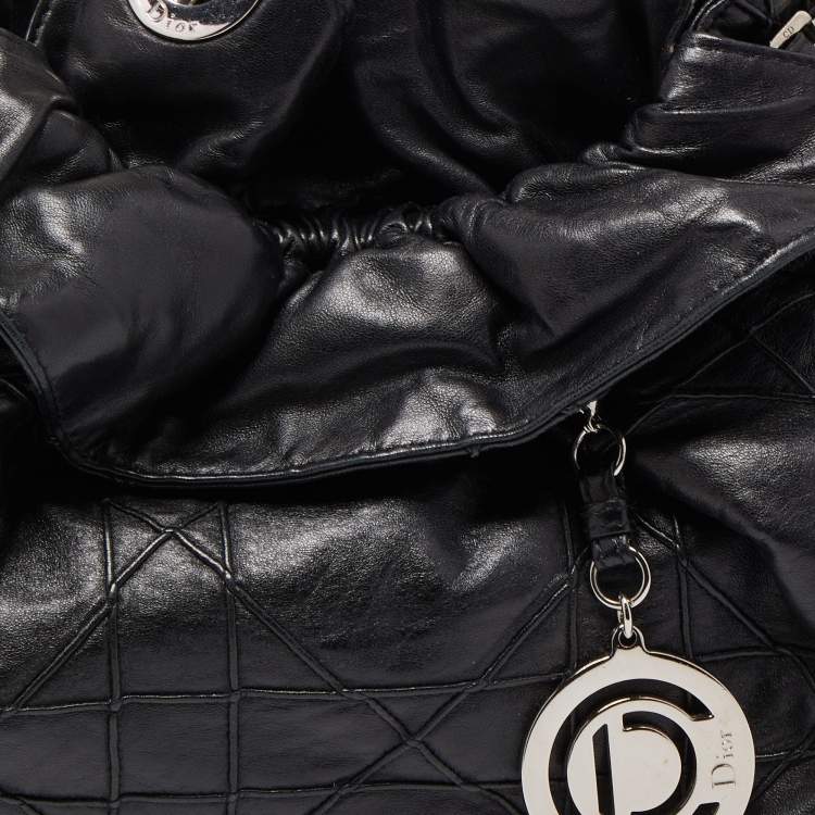 Pre Owned Dior Black Cannage Leather Le Trente Hobo