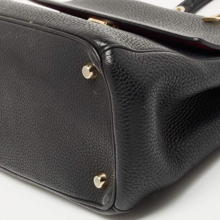 Pre Owned Dior Black Leather Small Be Dior Flap Top Handle Bag