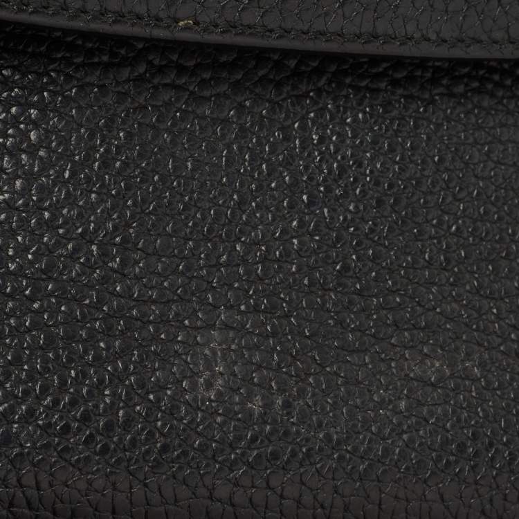 Pre Owned Dior Black Leather Small Be Dior Flap Top Handle Bag