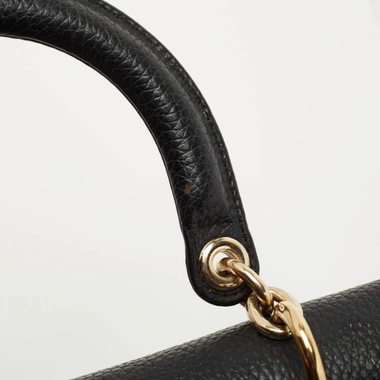 Pre Owned Dior Black Leather Small Be Dior Flap Top Handle Bag