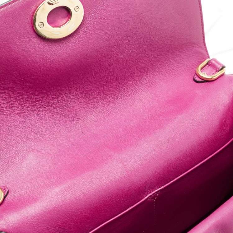 Pre Owned Dior Black Leather Small Be Dior Flap Top Handle Bag