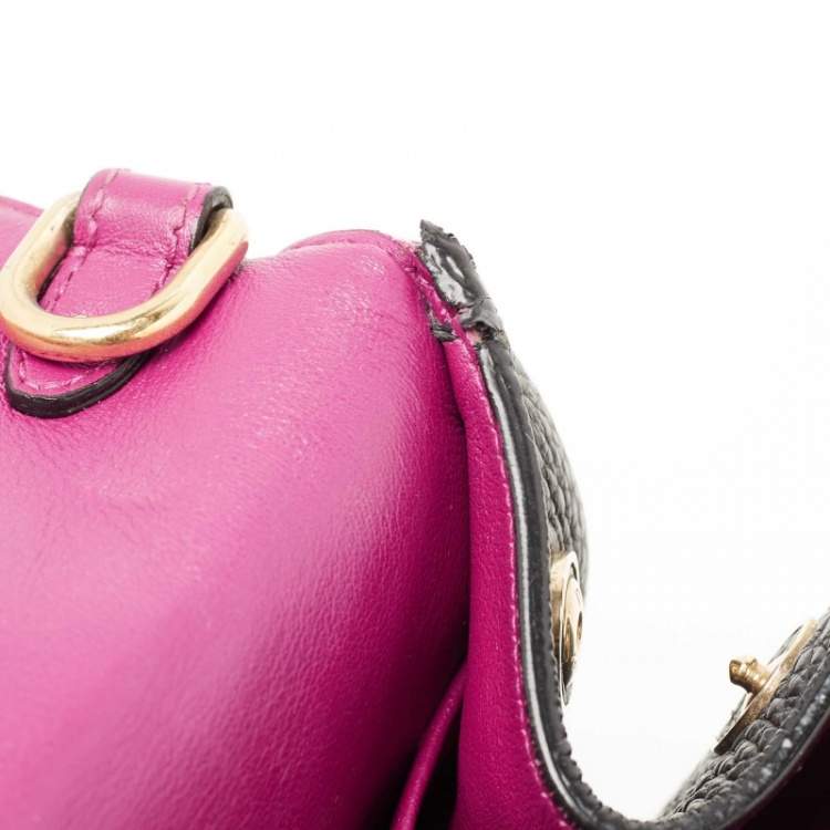 Pre Owned Dior Black Leather Small Be Dior Flap Top Handle Bag