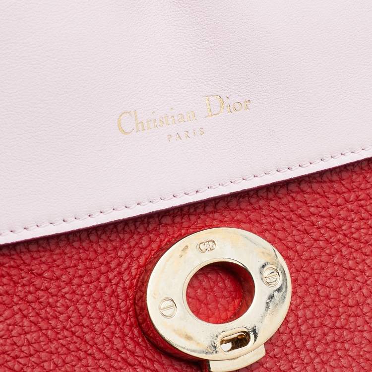 Pre Owned Dior Red Leather Small Be Dior Flap Top Handle Bag