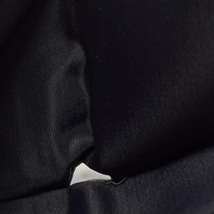 Pre Owned Dior Black Oblique Canvas and Leather Trifold Compact Wallet