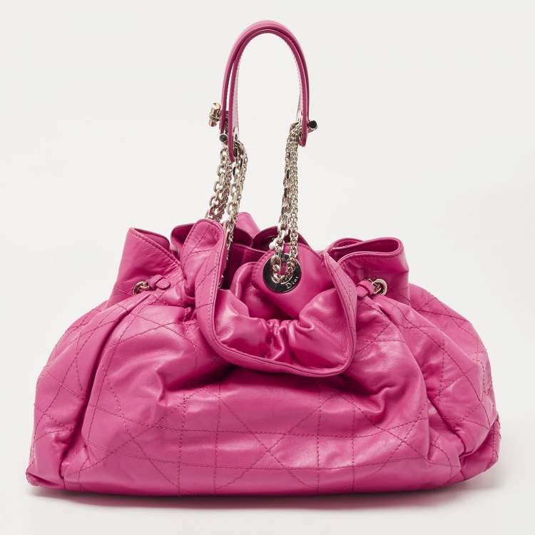 مملوكة مسبقًا Dior Pink Cannage Leather Le Trente Hobo
