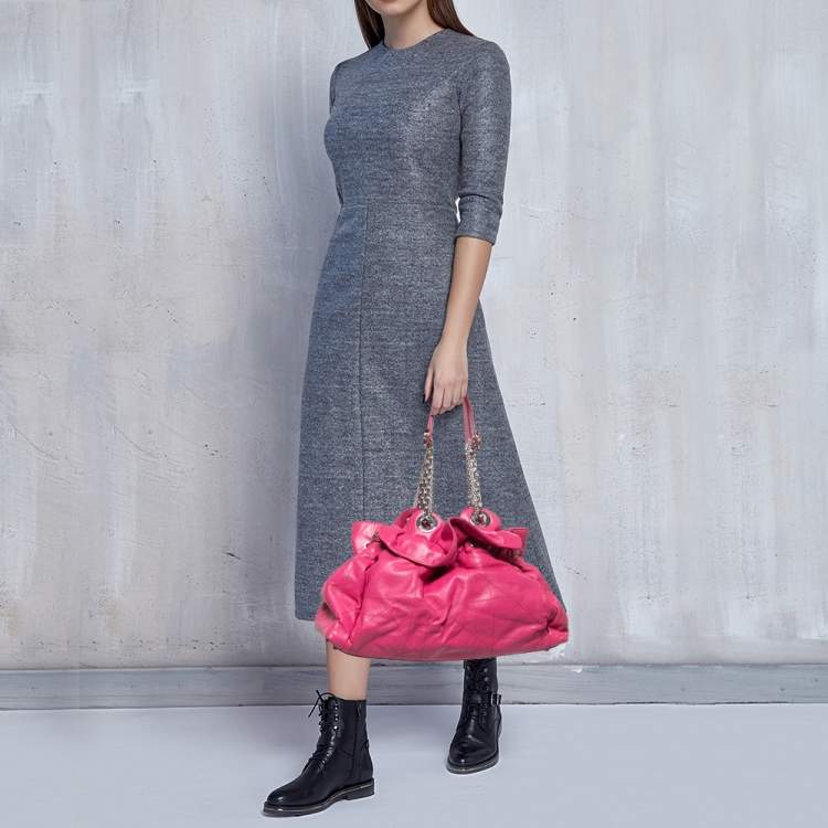 مملوكة مسبقًا Dior Pink Cannage Leather Le Trente Hobo