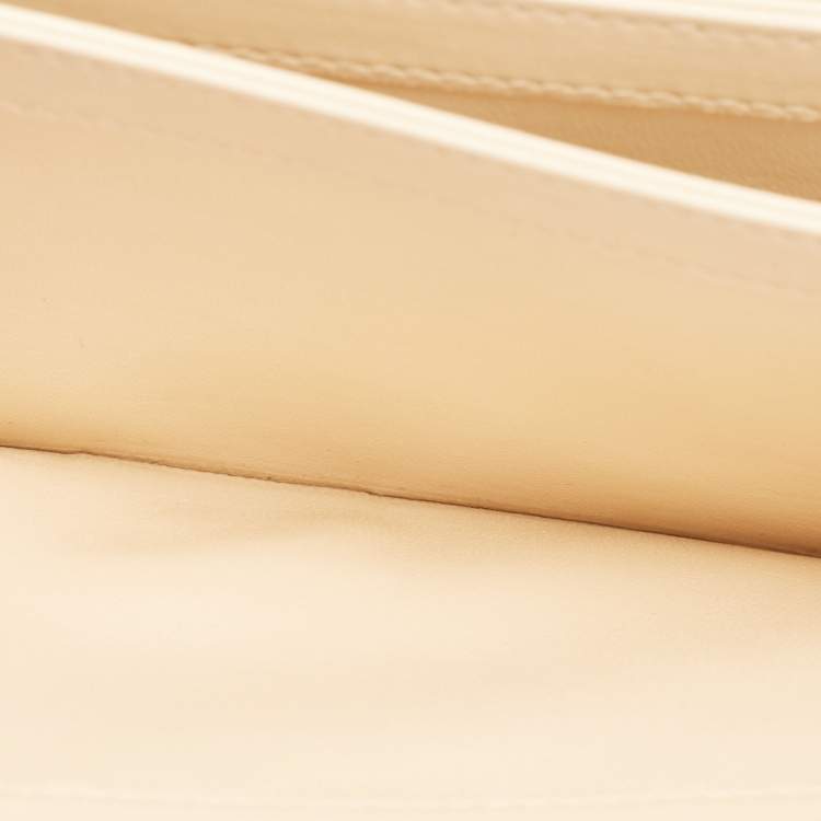 Pre Owned Dior Beige Leather Embroidered Le Monde Tarot Pouch