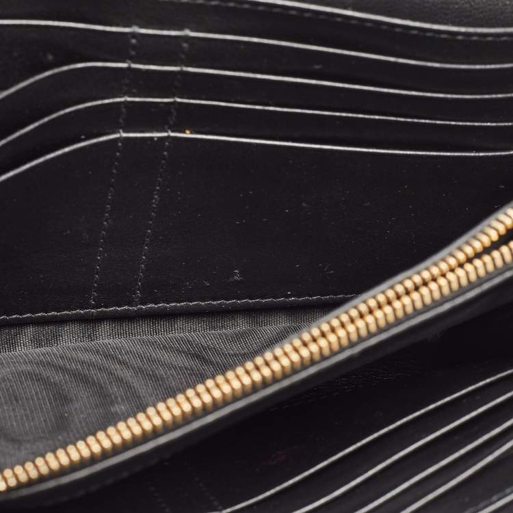 Pre Owned Dior Black Patent Leather 30 Montaigne Chain Clutch