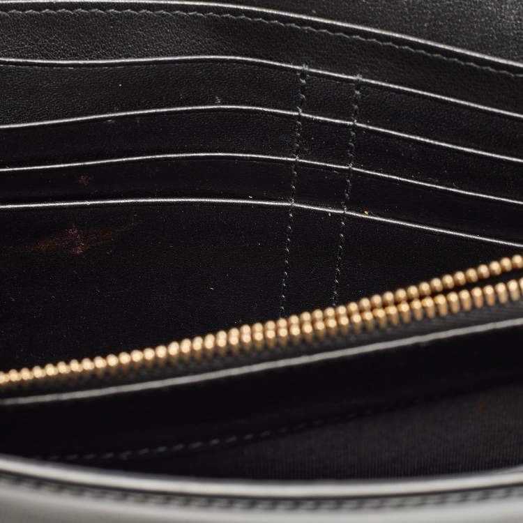 Pre Owned Dior Black Patent Leather 30 Montaigne Chain Clutch