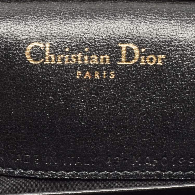Pre Owned Dior Black Patent Leather 30 Montaigne Chain Clutch