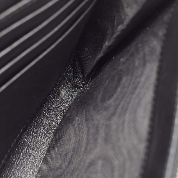 Pre Owned Dior Black Patent Leather 30 Montaigne Chain Clutch