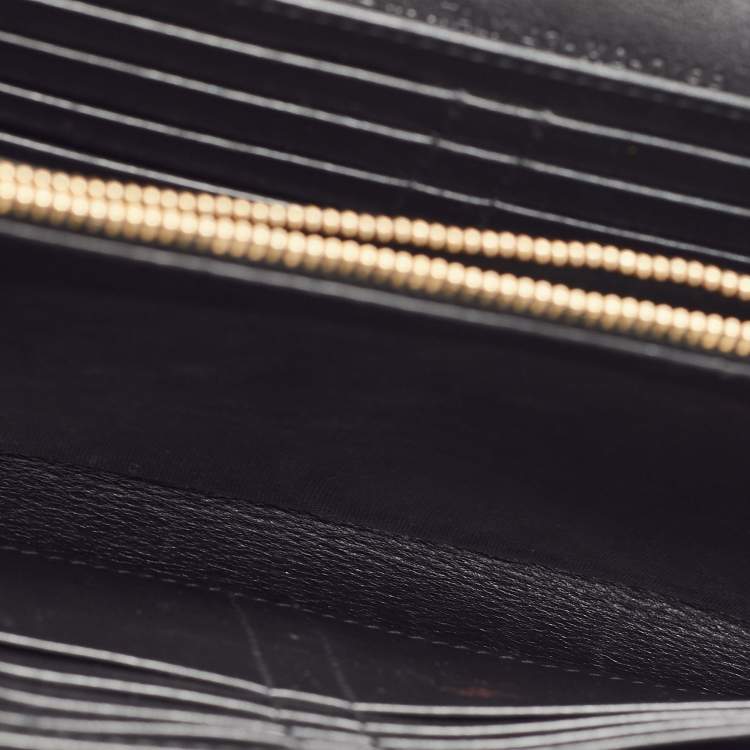 Pre Owned Dior Black Patent Leather 30 Montaigne Chain Clutch