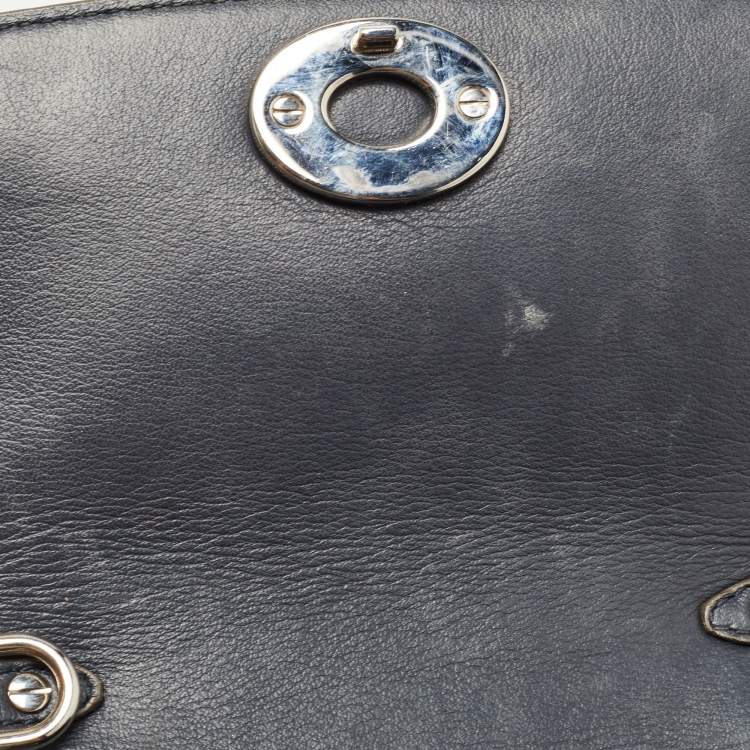 Pre Owned Dior Metallic Python Micro Be Dior Tote