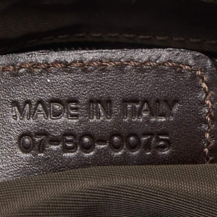 Pre Owned Dior Brown Diorissimo Coated Canvas Trotter Romantique Satchel