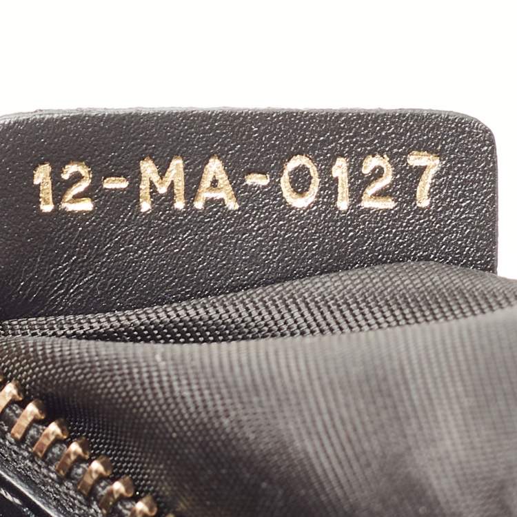 Pre Owned Dior Black Leather D-Fence Croisiere Wallet on Chain