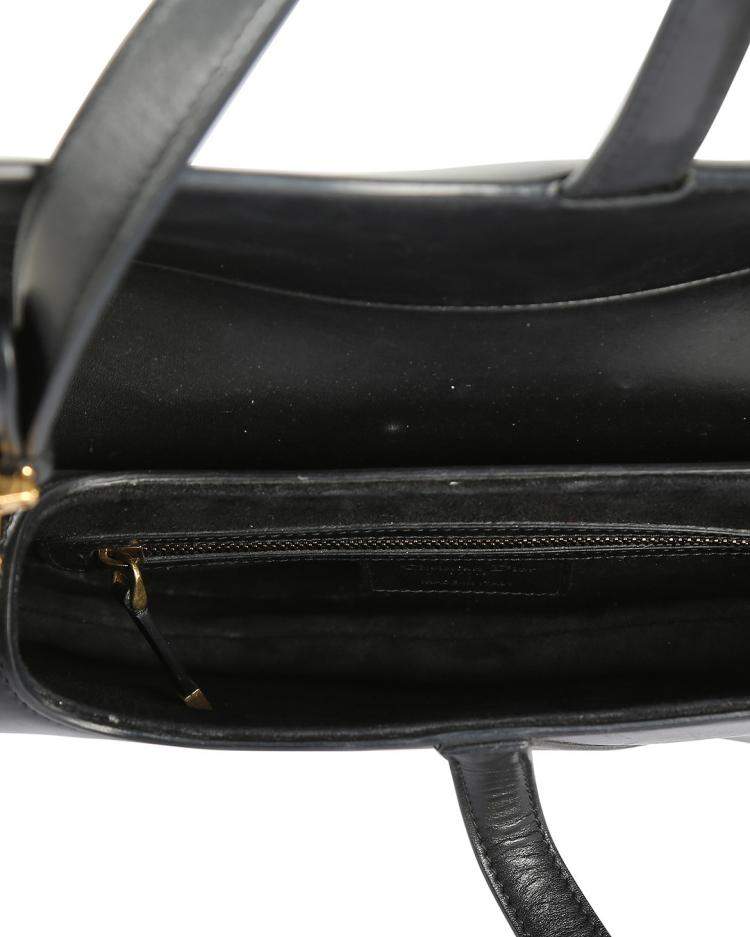 Pre Owned Dior Black Leather Saddle Shoulder Bag