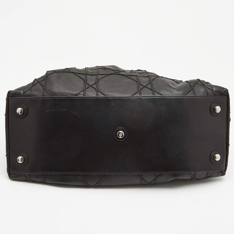 Pre Owned Dior Black Cannage Leather Le Trente Hobo