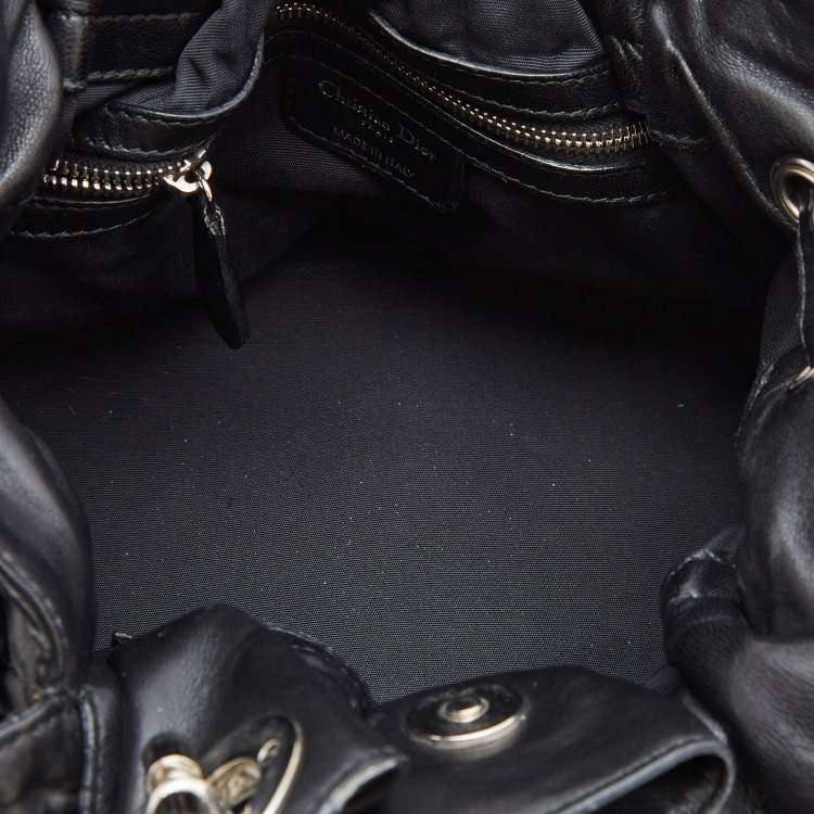Pre Owned Dior Black Cannage Leather Le Trente Hobo