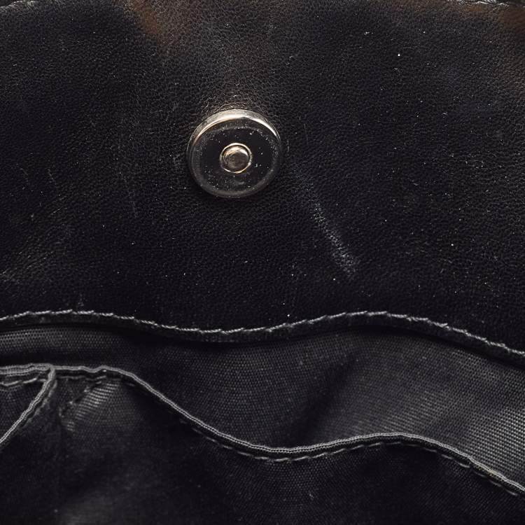 Pre Owned Dior Black Cannage Leather Small Soft Lady Dior Shopping Tote