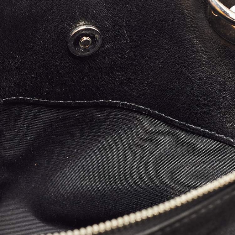 Pre Owned Dior Black Cannage Leather Small Soft Lady Dior Shopping Tote