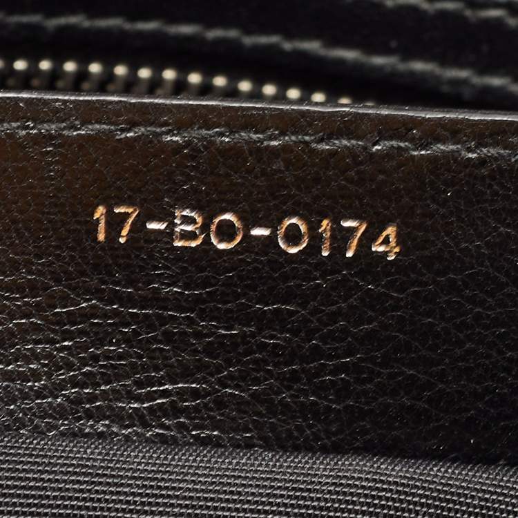 Pre Owned Dior Black Cannage Leather Small Soft Lady Dior Shopping Tote