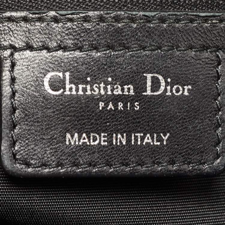 Pre Owned Dior Black Cannage Leather Small Soft Lady Dior Shopping Tote