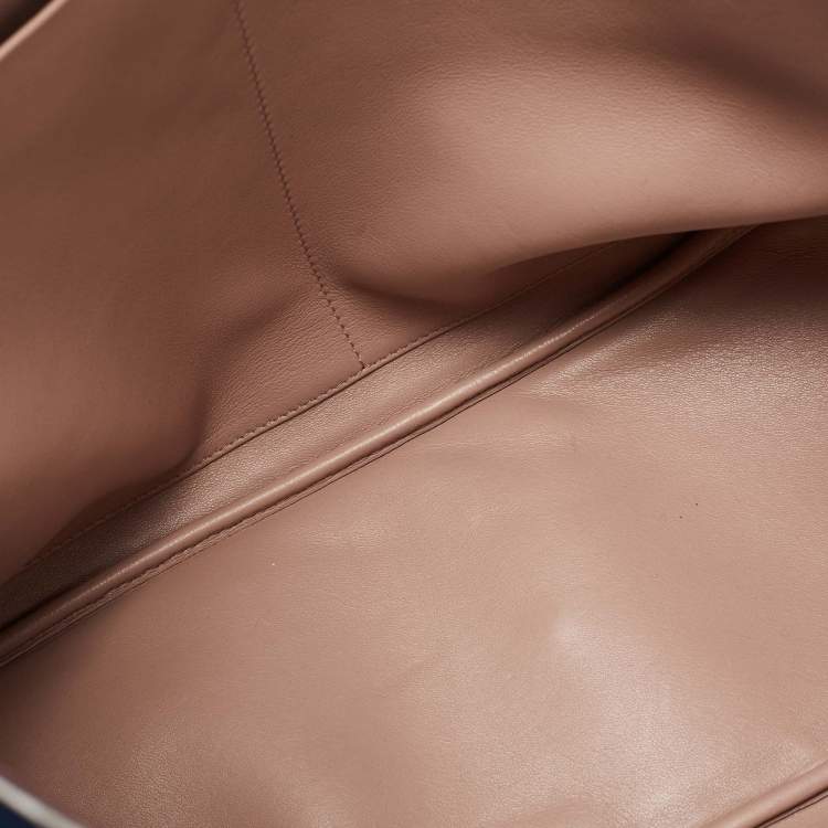 Pre Owned Dior Navy Blue Leather Extra Large Diorissimo Shopper Tote