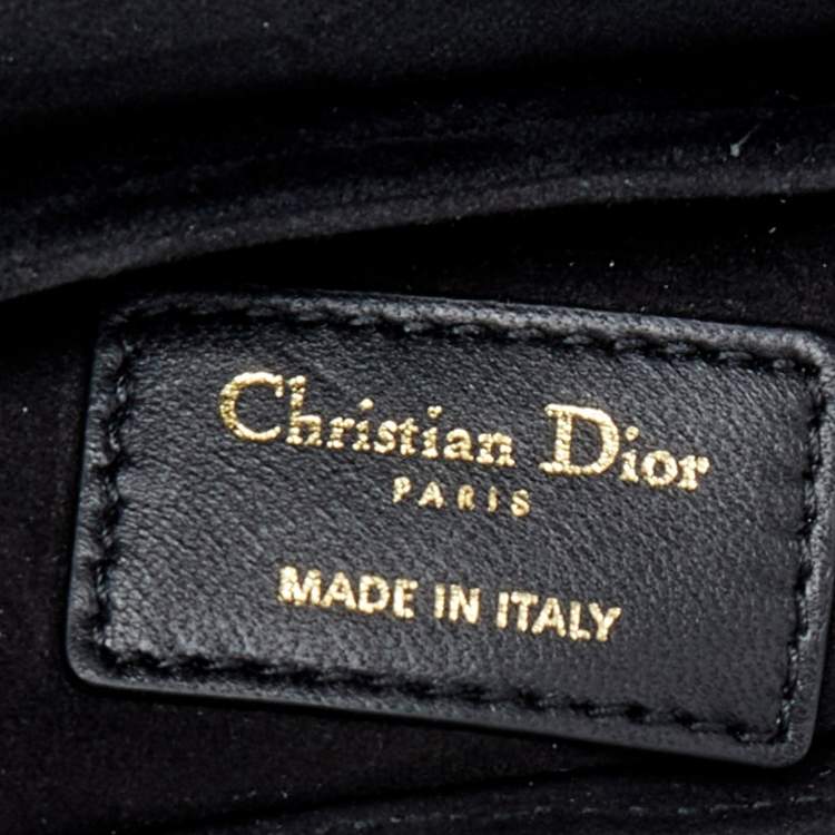 Pre Owned Dior Black Velvet Mini Crystal Embellished Saddle Bag