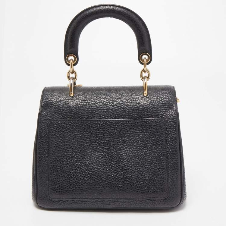 Pre Owned Dior Black Leather Mini Be Dior Top Handle Bag