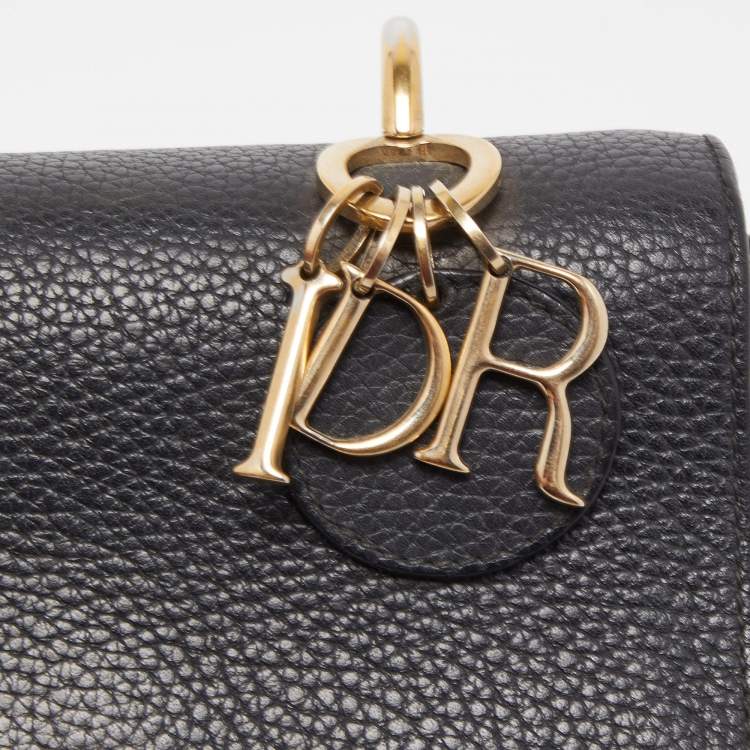 Pre Owned Dior Black Leather Mini Be Dior Top Handle Bag