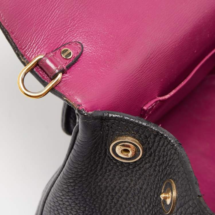 Pre Owned Dior Black Leather Mini Be Dior Top Handle Bag