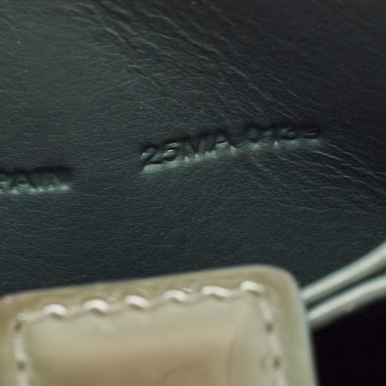 مملوكة مسبقًا Dior Green Cannage Patent Leather 5 Gusset Card Holder