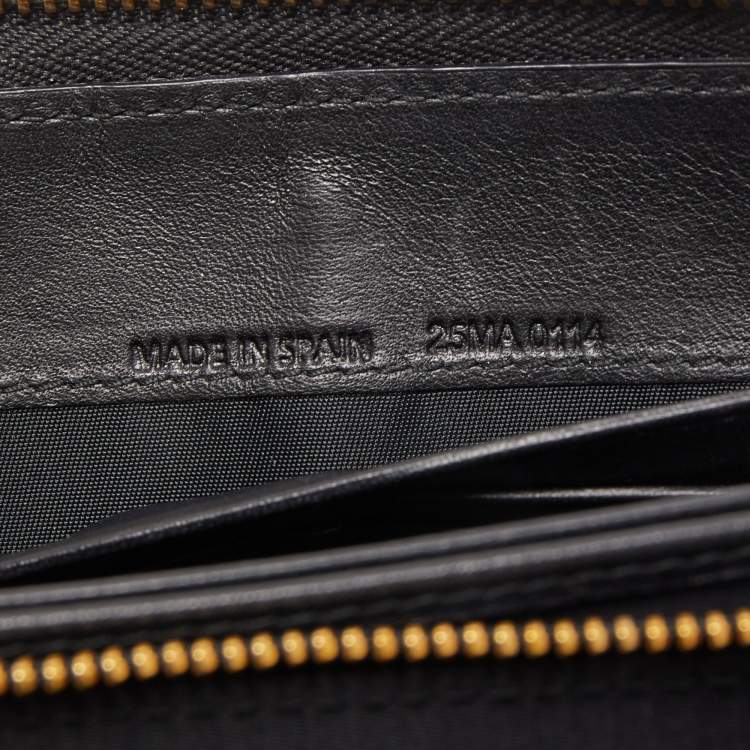 Pre Owned Dior Black Cannage Patent Leather Lady Dior Continental Wallet