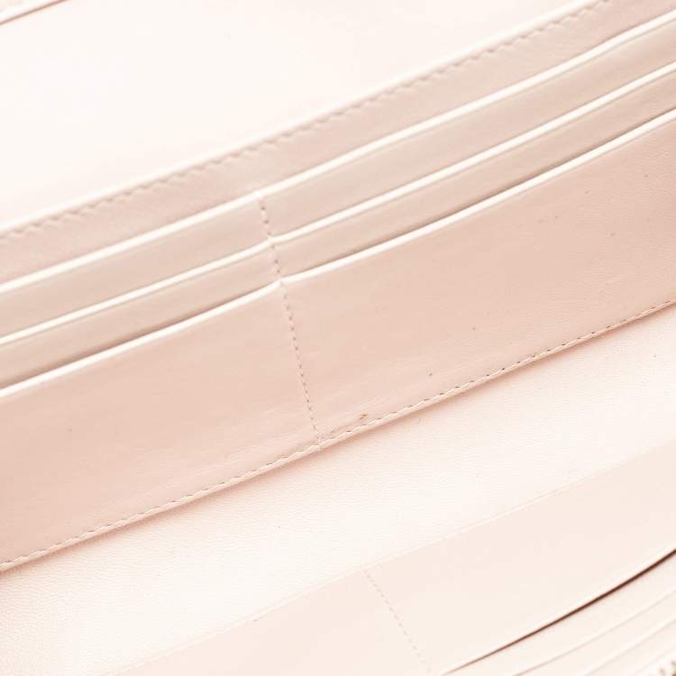 Pre Owned Dior Beige Leather Diorama Wallet on Chain