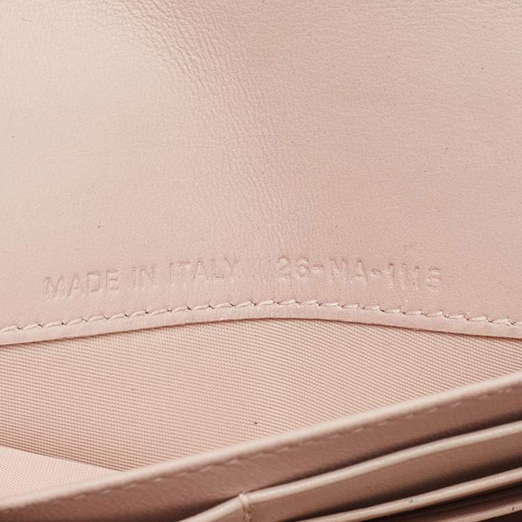 Pre Owned Dior Beige Leather Diorama Wallet on Chain