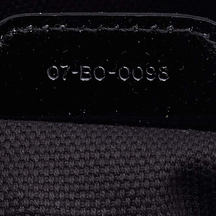 Pre Owned Dior Black Oblique Monogram Patent Leather Boston Bag