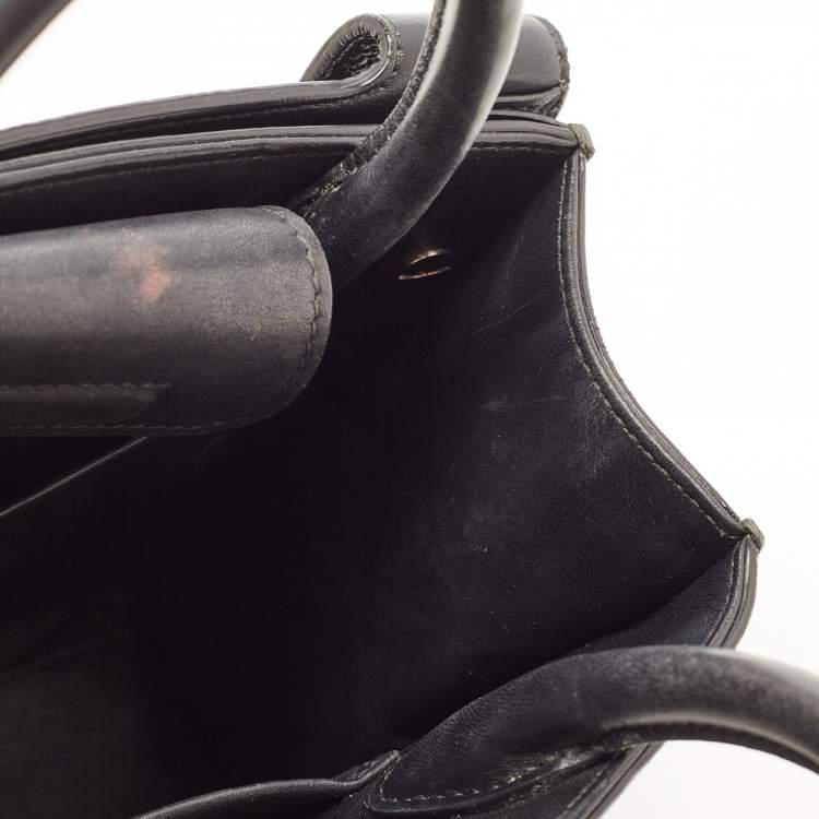 Pre Owned Dior Black Pebbled Leather Mini Diorever Top Handle Bag