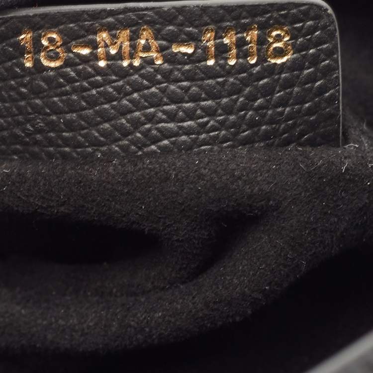 Pre Owned Dior Black Leather Mini Saddle Bag