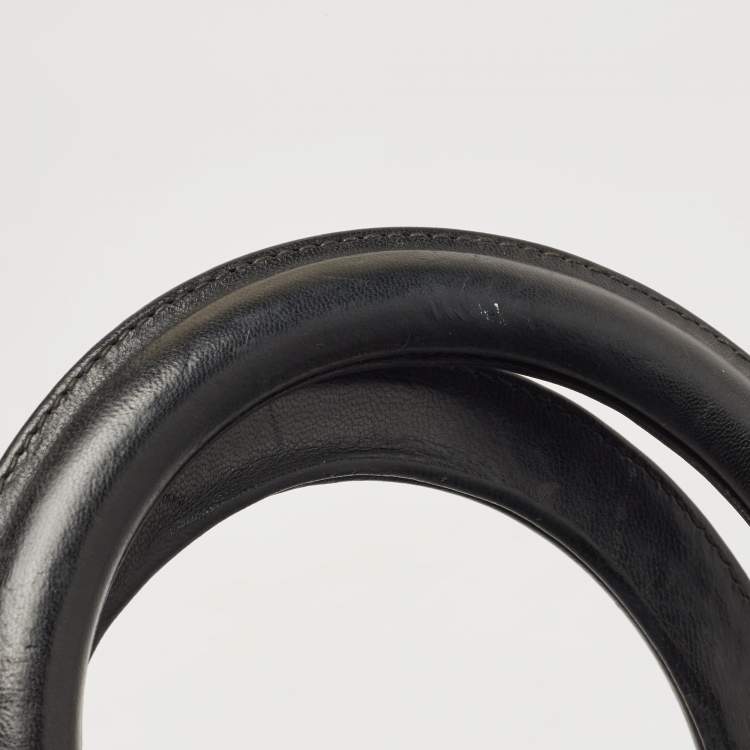 Pre Owned Dior Black Cannage Leather Medium Lady Dior Tote