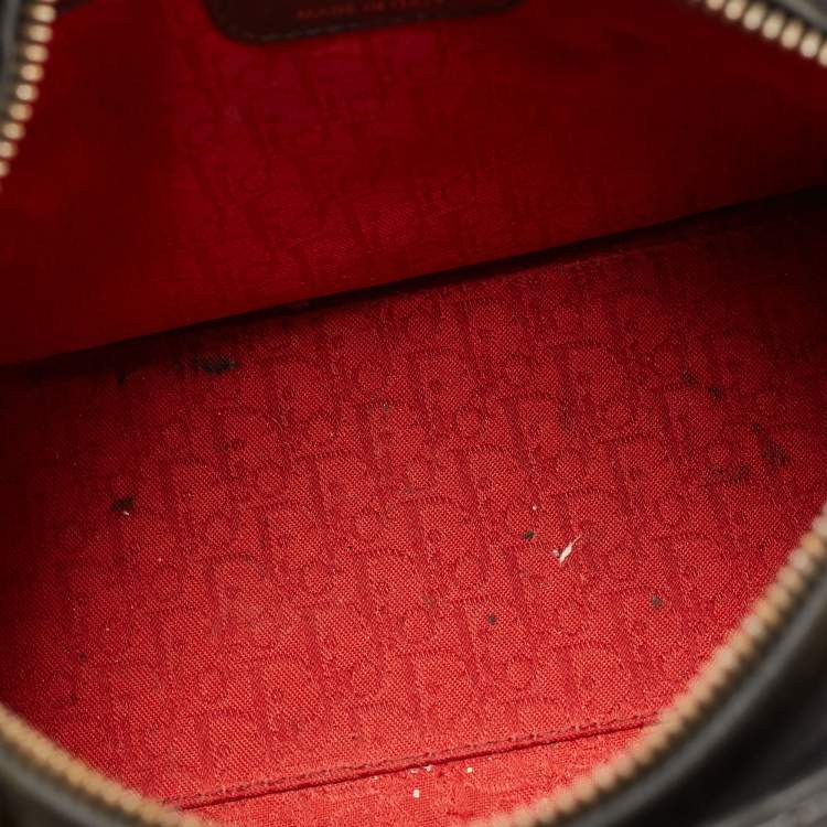 Pre Owned Dior Black Cannage Leather Medium Lady Dior Tote