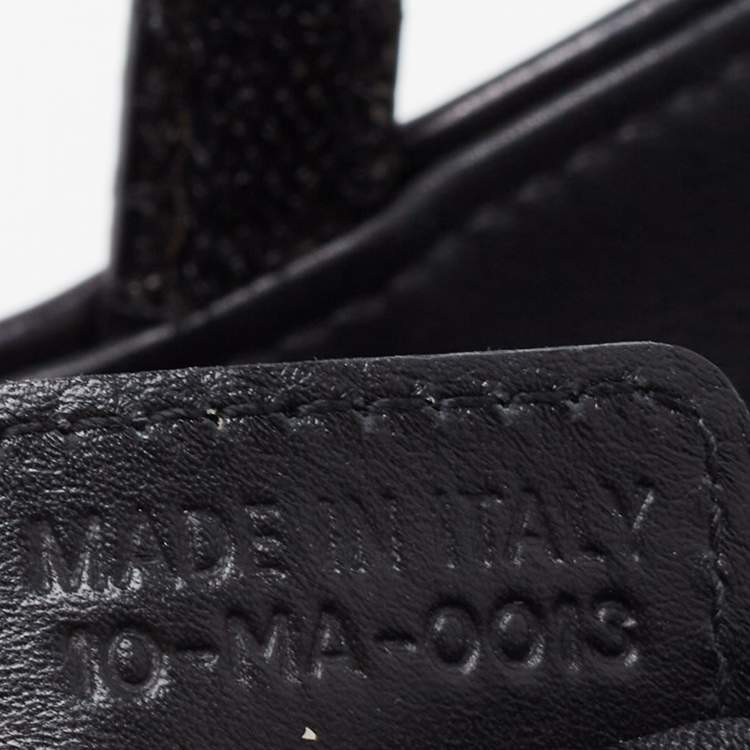 Pre Owned Dior Black/Gun Metal Python and Leather Saddle Bag