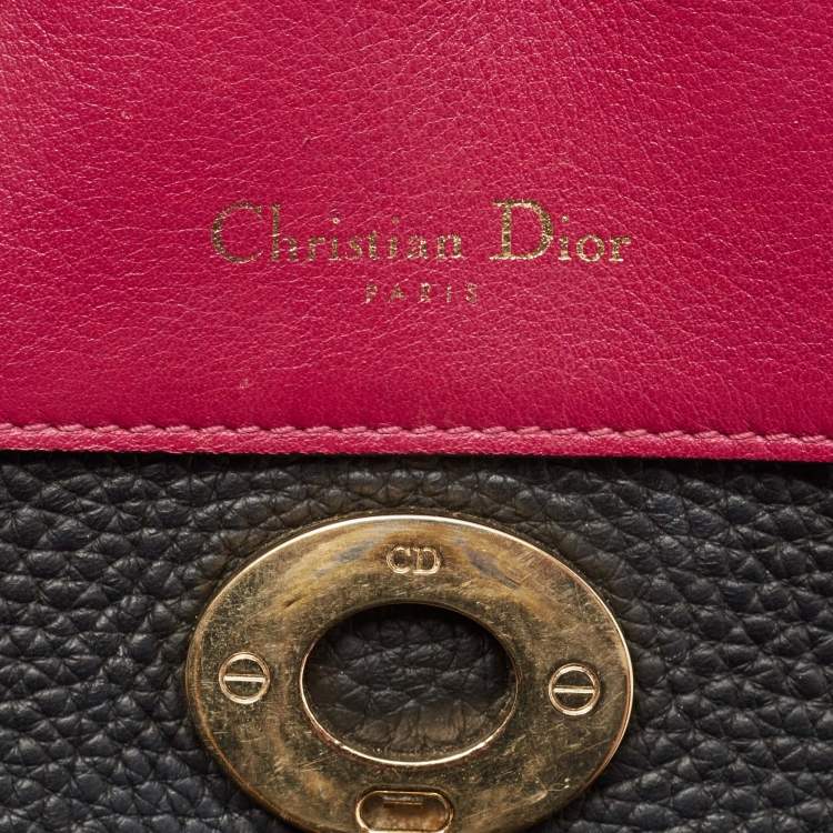 Pre Owned Dior Black Leather Mini Be Dior Top Handle Bag