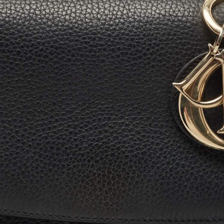Pre Owned Dior Black Leather Mini Be Dior Top Handle Bag