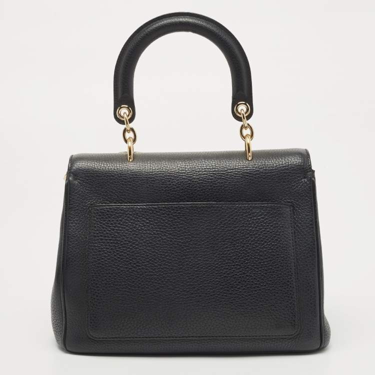 Pre Owned Dior Black Leather Mini Be Dior Top Handle Bag