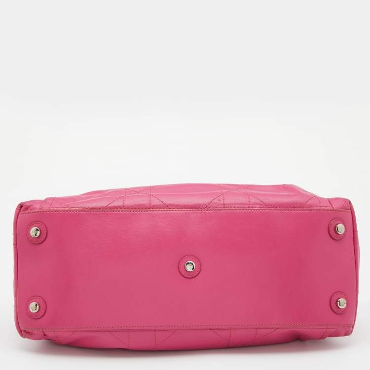 Pre Owned Dior Pink Cannage Leather Le Trente Hobo