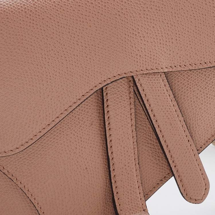 Pre Owned Dior Beige Leather Saddle Convertible Belt Bag